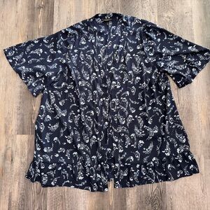Lane Bryant Navy Floral Kimono, Size 18/20